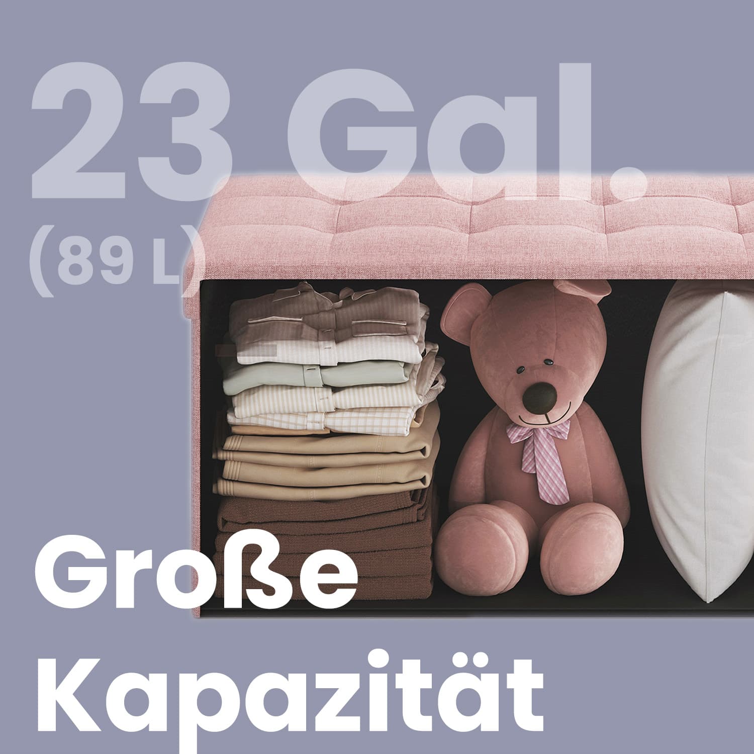 Soffa med förvaringsutrymme - 38 x 76 x 38 cm - säteslåda - bäddsoffa