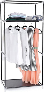 Garderob - Mapp Garderobe - 160 x 75 x 45 cm - svart