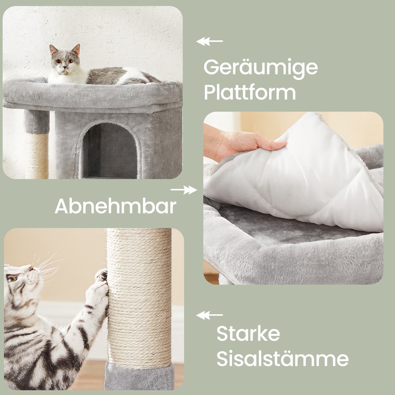 84 cm Hög skrapstolpe, skrapstolpe för stora katter, stor visningsplattform