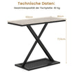 Konsolbord – med konstmarmorplatta Soffbord metallram – 100 x 40 x 77,5 cm – Svart och vit