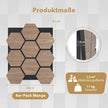 pack – akustikpaneler för väggar ljudabsorberande med sexkantiga träplattor – 4 81 x 66 cm 9 – Natur