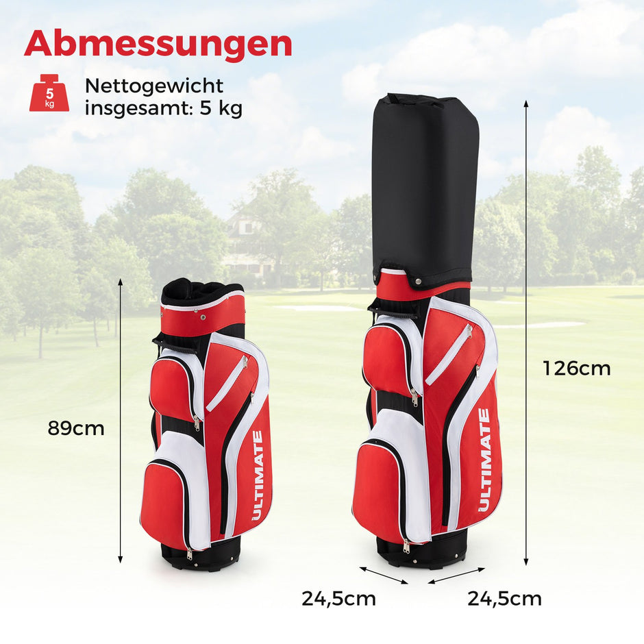 Komplett – golfklubbsset för högerhänta damer med bärväska i färg. – Röd