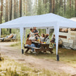 Pop – up Faltpaviljong med transportväska på hjul och UV skydd 50+ partytält – 3 x 6 m – Vit