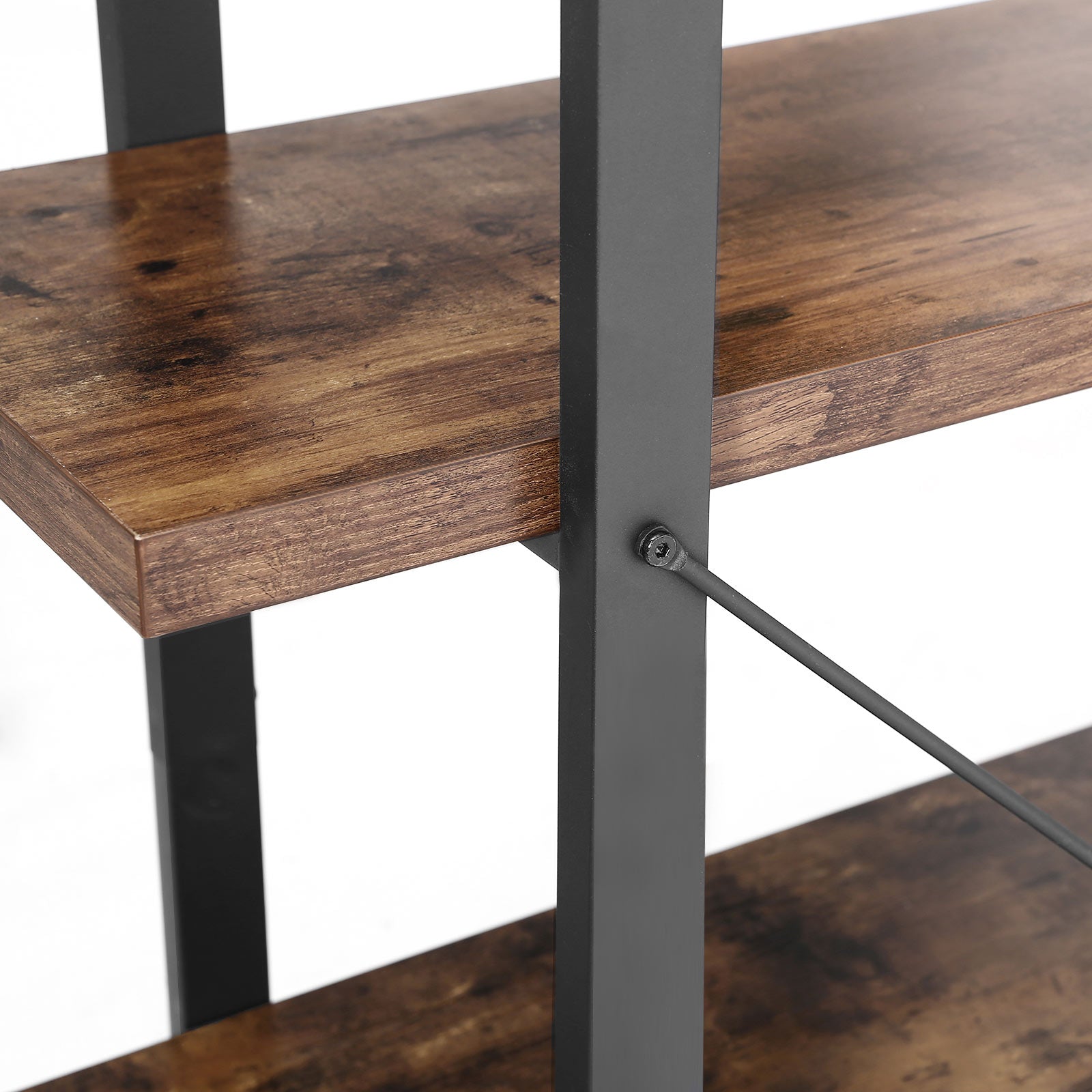 Skåp - Stående rack med 5 hyllor - stabilt skåp - brunt