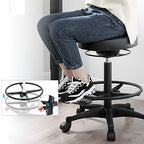 Arbetspall - Justerbar i höjd - 59.5-81 cm - 360 ° roterbar - svart