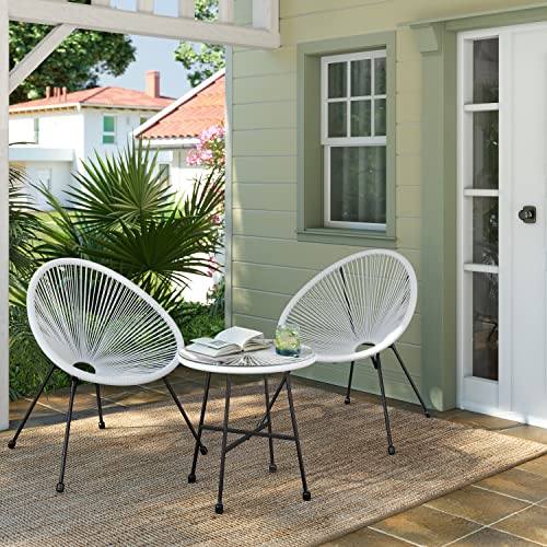 Garden Furniture Set - Balonet - 2 stolar och bord - vitt
