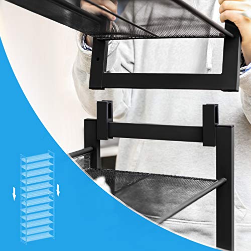 Skoställ – Stapelbar – Metallram – Svart