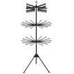 stegs – hopfällbar tvättställ fristående trebenstork med klipp och stänger – 3 178 cm 24 32 – Svart