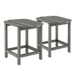 pack – sidobord i HDPE Väderbeständig Adirondack trädgårdsbord Litet kaffebord – 2 – Grå