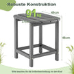 pack – sidobord i HDPE Väderbeständig Adirondack trädgårdsbord Litet kaffebord – 2 – Grå