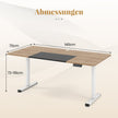 Elektriskt – ståbord höj och sänkbart skrivbord ergonomiskt sitt – 140 x 70 cm – Beige
