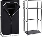 Garderob - Mapp Garderobe - 160 x 75 x 45 cm - svart
