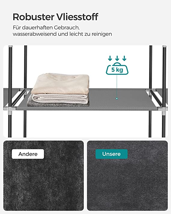 Garderob - Rulldörr - 2 hängfack - Grå