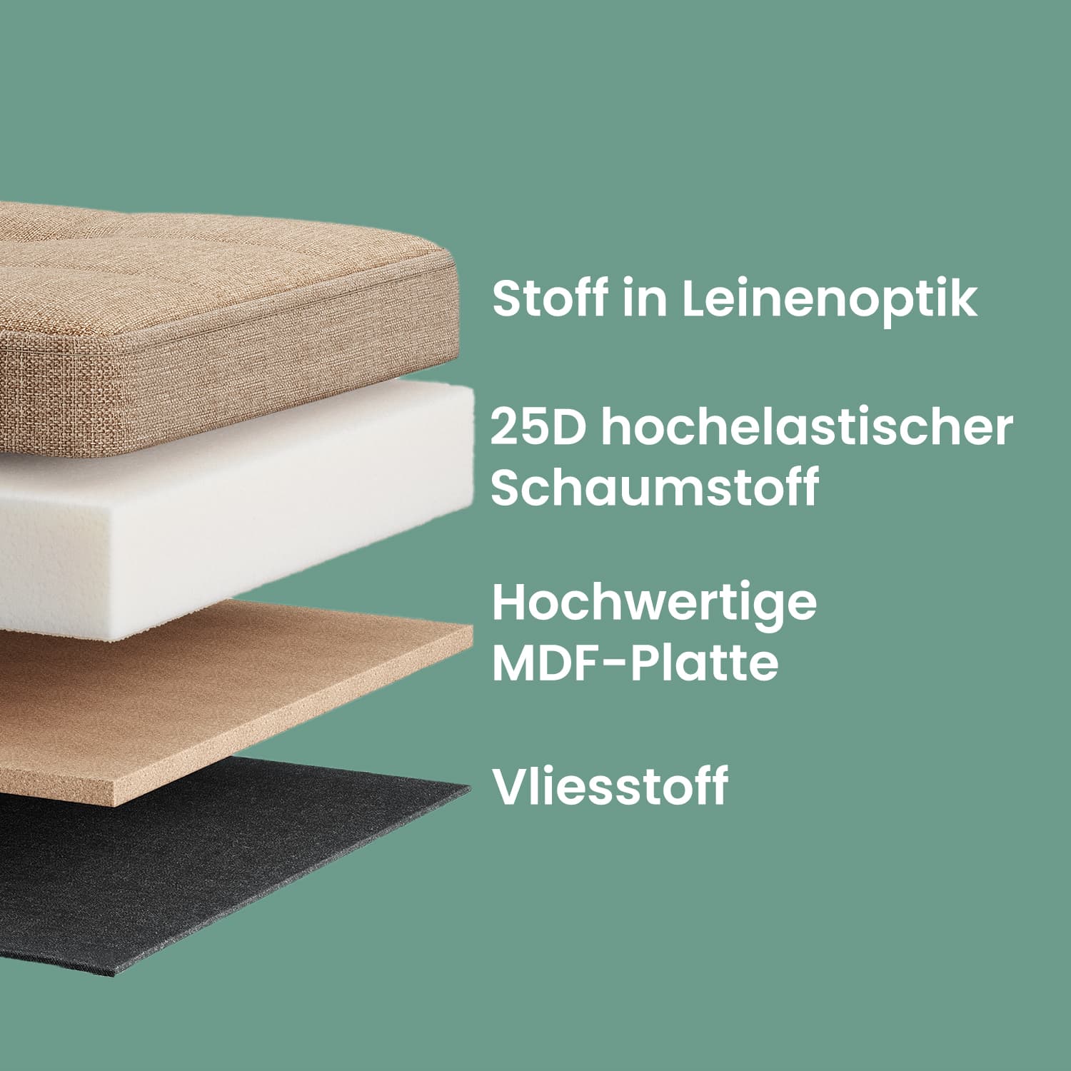 Soffa med lagringsutrymme - 38 x 110 x 38 cm - säteslåda - stort format (3)
