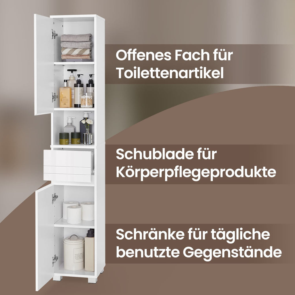 Badrumsmöbler - med en låda, kompakt och modern