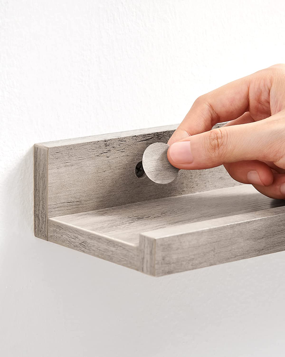 Vägghylla Set om 3 – Flytande och dekorativ – Grå