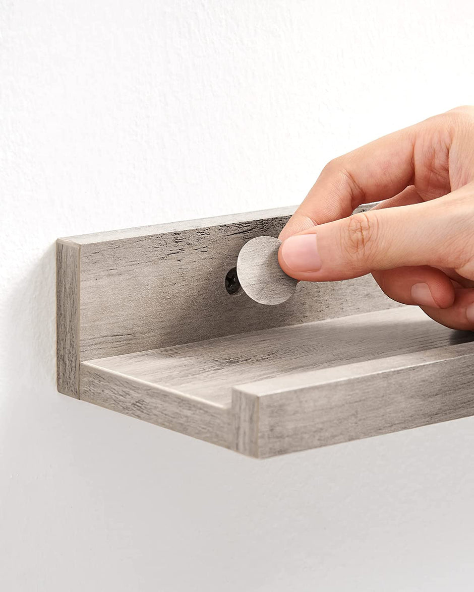 Vägghylla Set om 3 – Flytande och dekorativ – Grå