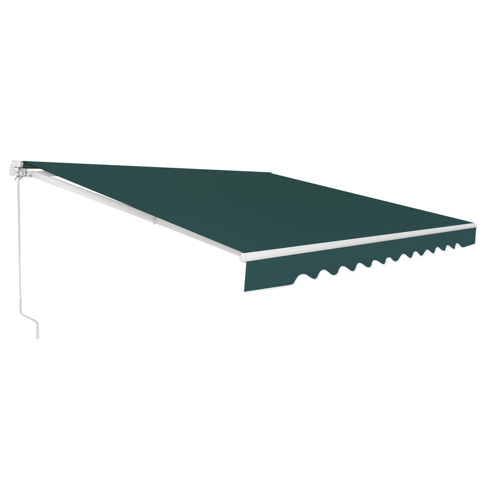 Markis – med vev Solskydd – 400 x 250 cm – Grön