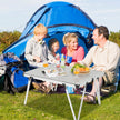 Campingbord – med vattentålig bordsskiva och bärväska picknickbord utomhusbord – Silver