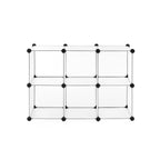 Shoe Rack - Cube skåp - förvaringsskåp med 6 fack - vita plastdörrar