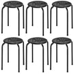 pack – stapelbara pallar, metallpall, rund matpall med robust metallram – 6