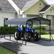 Carport – Tältgarage Vattentätt Bilskydd Lagringstält Partytält – 440 x 300 cm – Svart