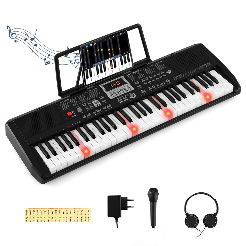 tangenters – bärbart keyboard med rytmer och ljudfärger Elektroniskt piano – 61 200 200 – Svart