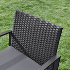 Balkongmöbler - Lounge Set - 2 stolar och bord - svart