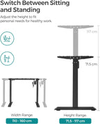 DeskFrame - Elektriskt justerbar - med hjul