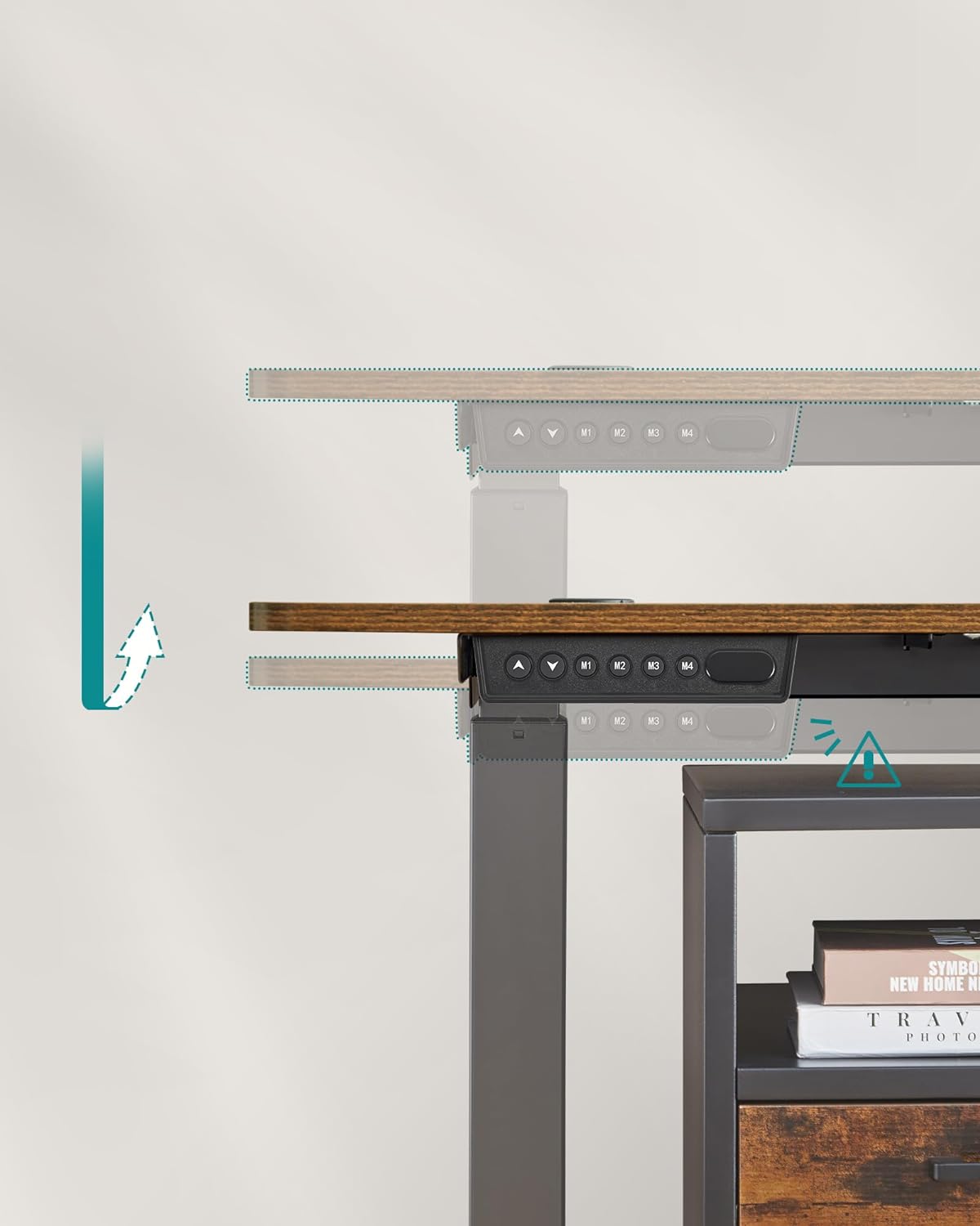 Höjdjusterbar skrivbord - 70 x 160 cm