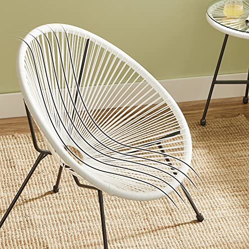 Garden Furniture Set - Balonet - 2 stolar och bord - vitt