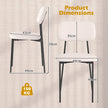 Modert – Matsalsstol Set del Köksstol från Linneväv med Metallben Sitt – 4 – Beige