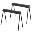Arbetsbock – pack upp till belastningskapacitet Fällbara bockar Sågbock med stödstänger – 2 500 kg 2 x 4 94 x 47 x 74 cm – Svart