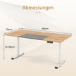 Elektriskt – ståbord höj och sänkbart skrivbord ergonomiskt sitt – 140 x 70 cm – Natur
