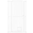 Hög – djurbarriär Metall säkerhetsgaller med förlängningssatser Utan borrning – 2 77-104 cm x 171 cm – Vit