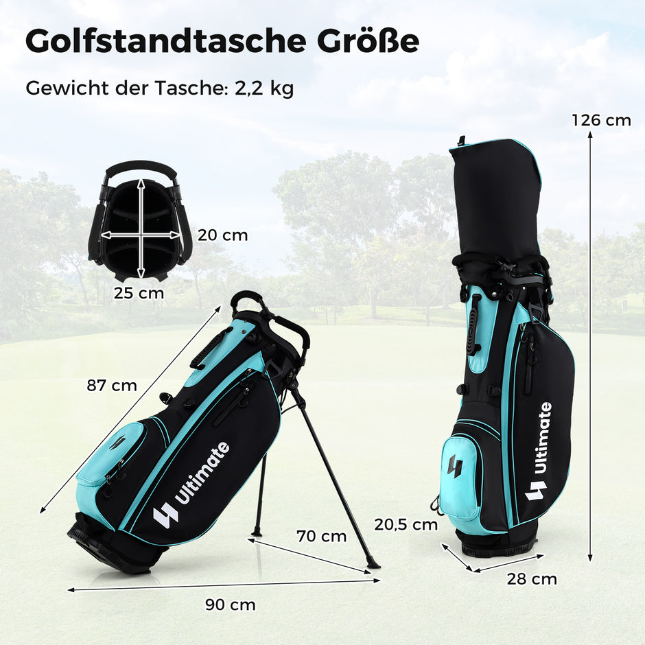 Damernas – komplett golfset delar högerhänt med golfbag och regnskydd – 15 – Grön