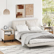 pack – Nattduksbord med Öppen Hylla och Låda Litet Sidobord Soffbord Nattkommod – 2 – Vit