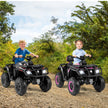 Barn – ATV 24V sitsig hjulig fyrhjuling Elfordon med motorer Mjuk start och fjädring LED lampor Musik – 2 4 4 – Rosa
