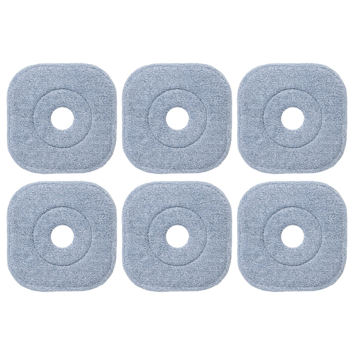 delat – set med reservmoppskallar Mikrofibermopp Reservöverdrag Avtagbar – 6 26,5 x 26,5 cm – Grå