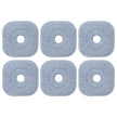 delat – set med reservmoppskallar Mikrofibermopp Reservöverdrag Avtagbar – 6 26,5 x 26,5 cm – Grå