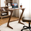 Z – formad sidobord soffbord av bambu platsbesparande kaffebord nattduksbord – Brun