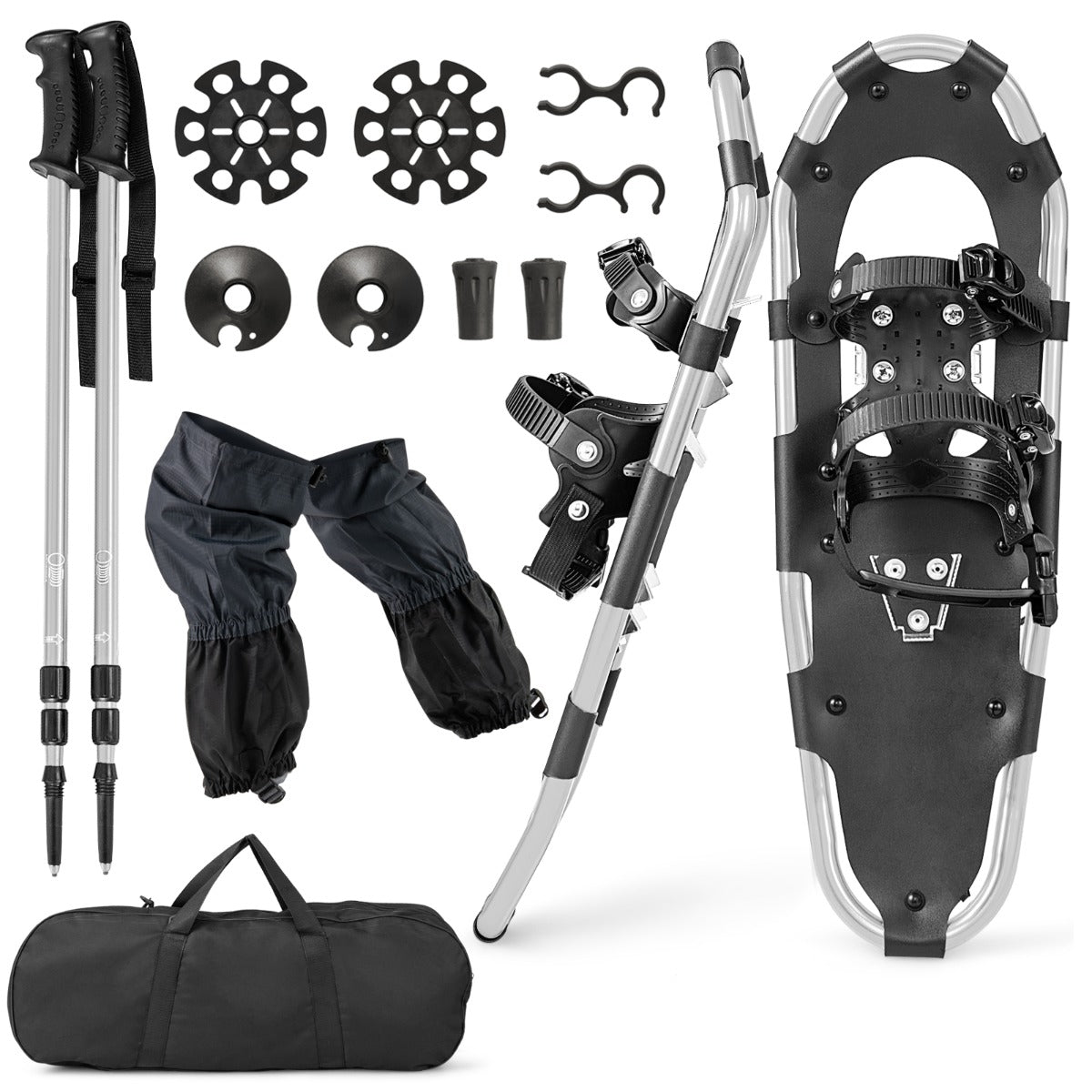 i – snöskor set med dubbel spännsystem – 4 1 78 cm – Silver