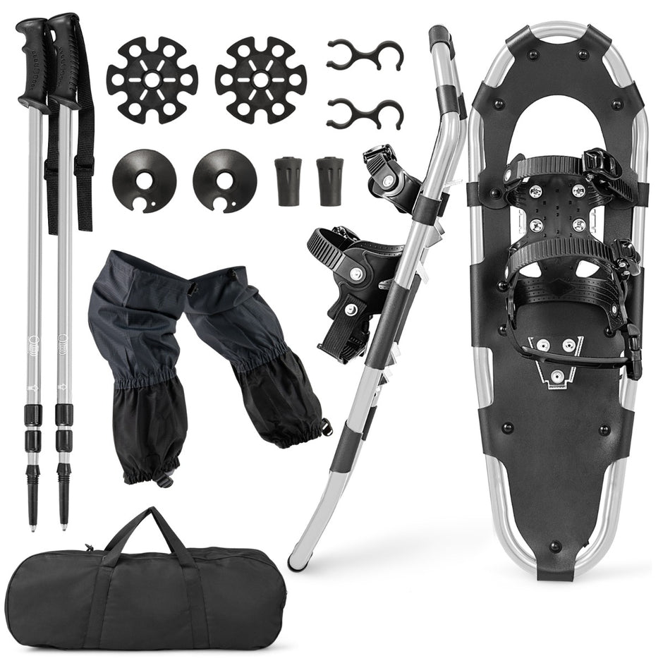 i – snöskor set med dubbel spännsystem – 4 1 78 cm – Silver
