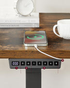 Höjd -justerbar skrivbord - med minnesfunktion - med hjul