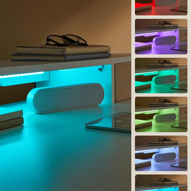 Elektriskt skrivbord – Justerbart i höjdled – Molnvitt