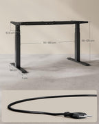 Höjd -justerbar skrivbord - med minnesfunktion - med hjul