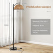 Golvlampa – med hängande lampskärm och fotströmbrytare E27 sockel – 160 cm – Svart