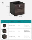 Förvaringsboxar – Hopfällbar design – Set om 6 – Mörkbrun