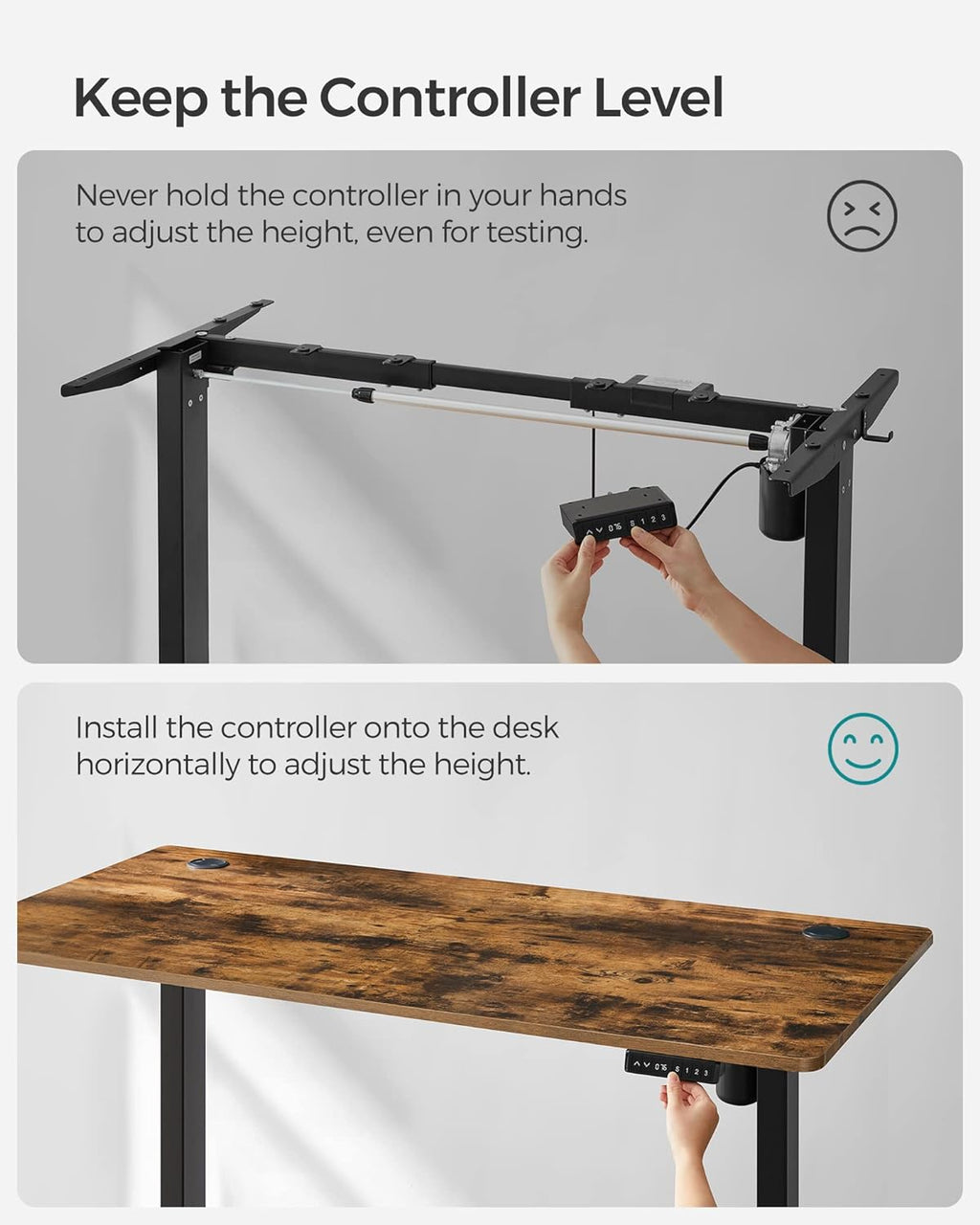 DeskFrame - Elektriskt justerbar - med hjul