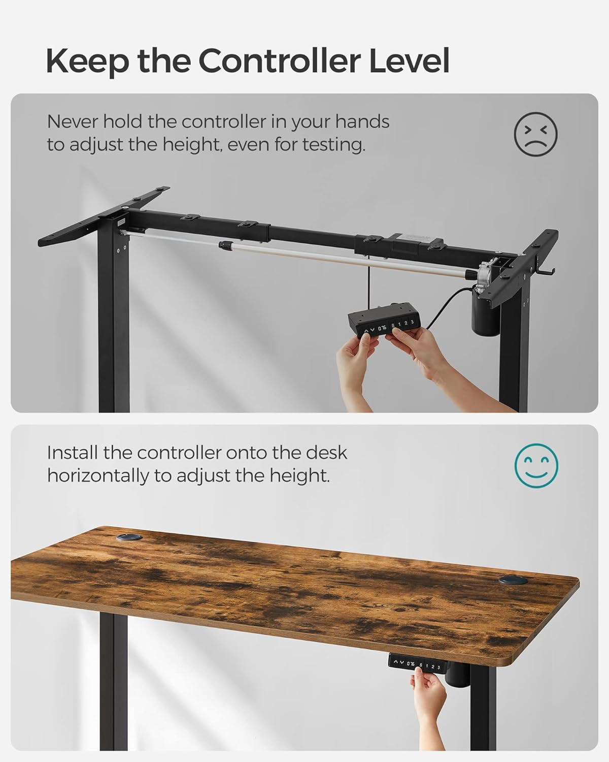 DeskFrame - Elektriskt justerbar - med hjul